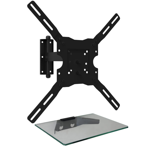 Soporte Articulado para Pantallas de 20-70" con Repisa de Cristal