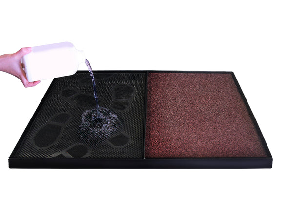 Tapete Sanitizante con Alfombra Secadora